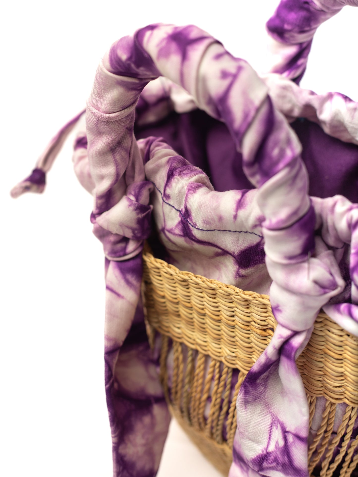 Ayine Bag Mini - Natural w/ Purple and Pale Lining