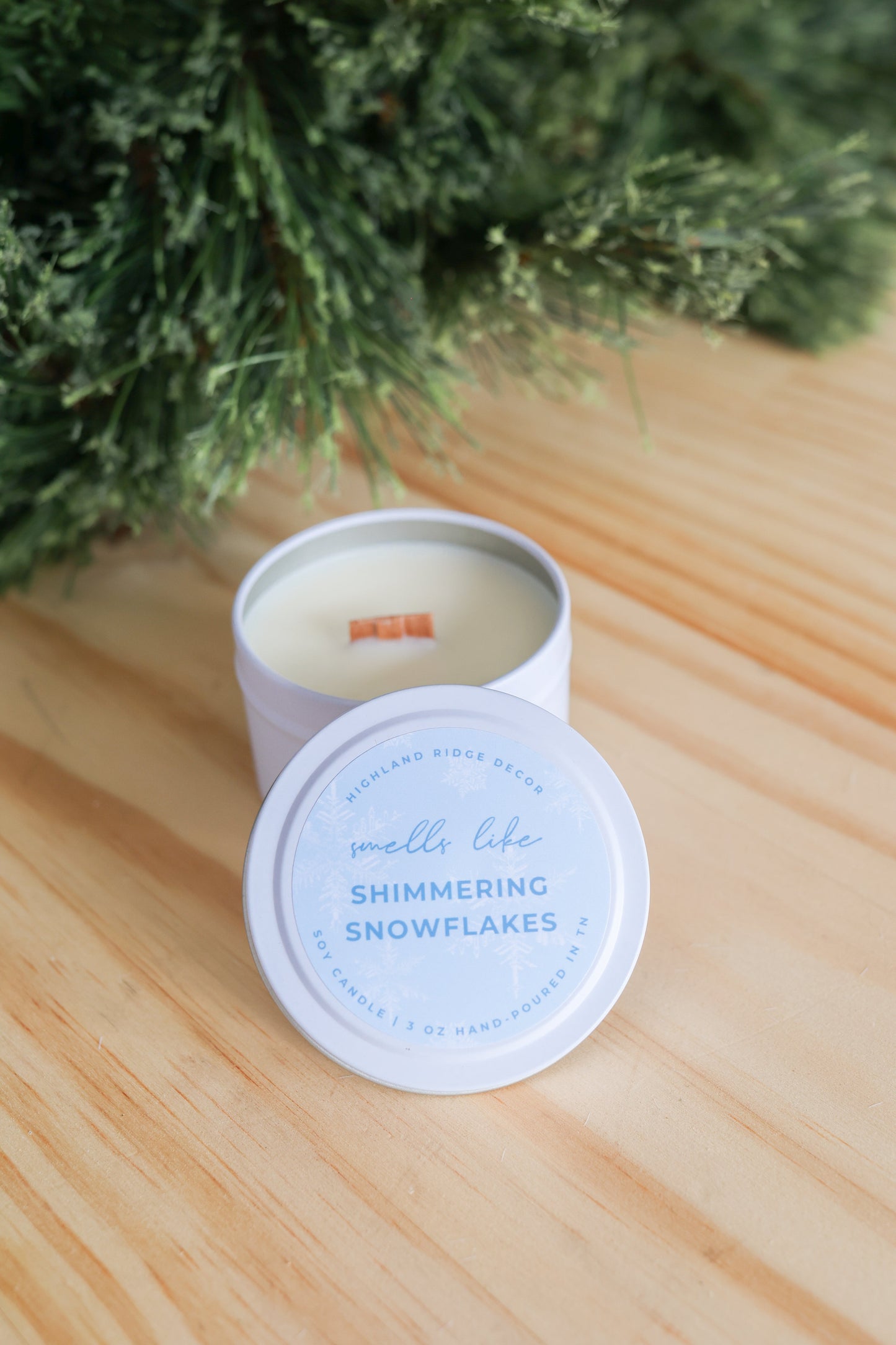 Shimmering Snowflakes Candle