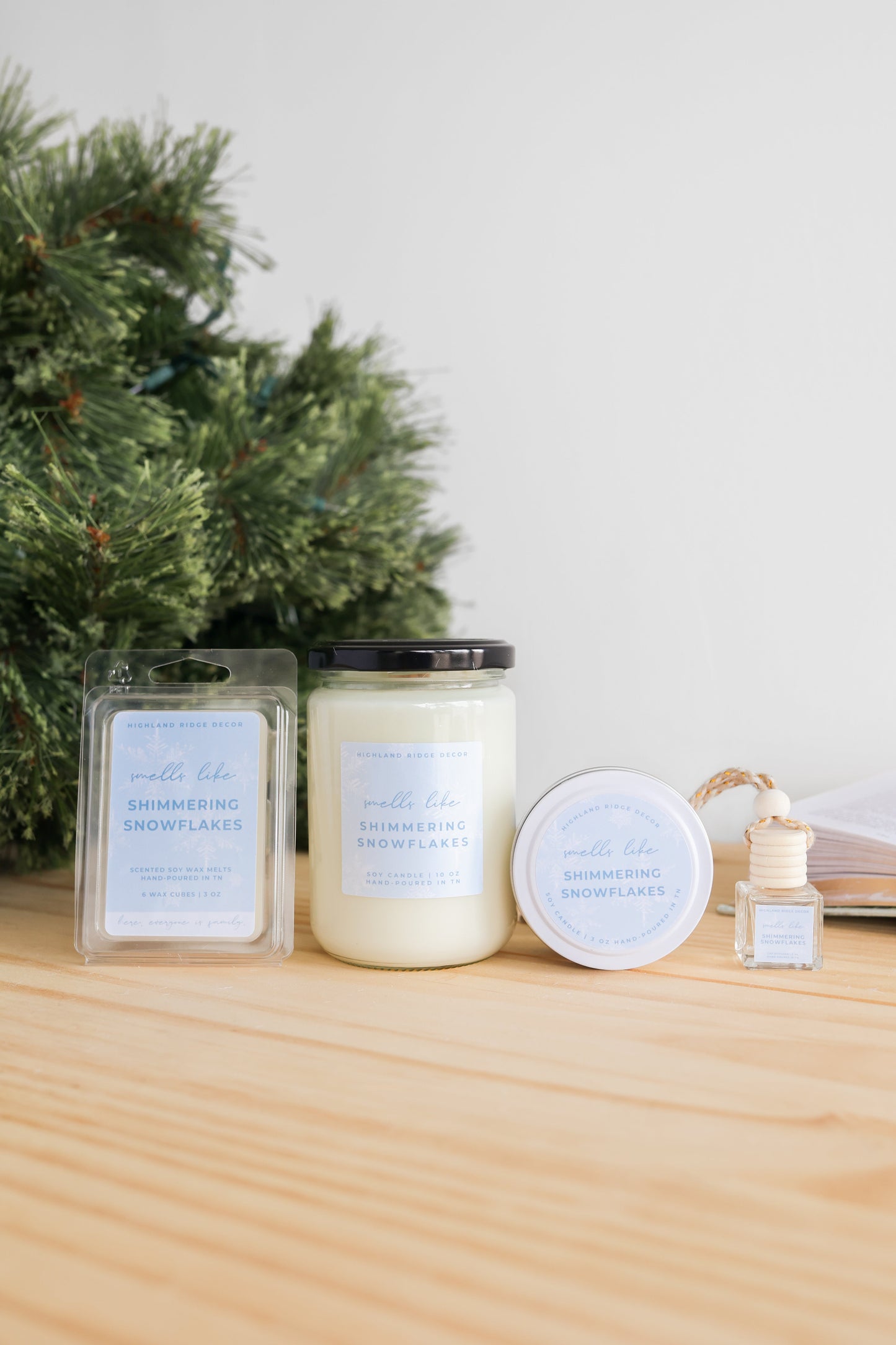Shimmering Snowflakes Candle