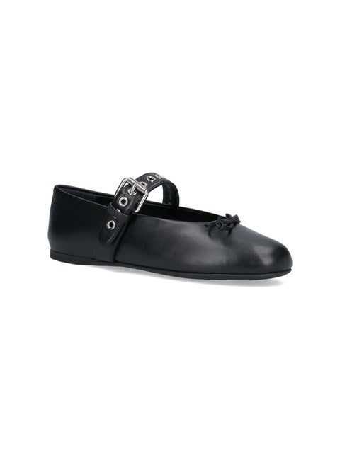 Miu Miu Men Ballet Shoes With Strap Detail