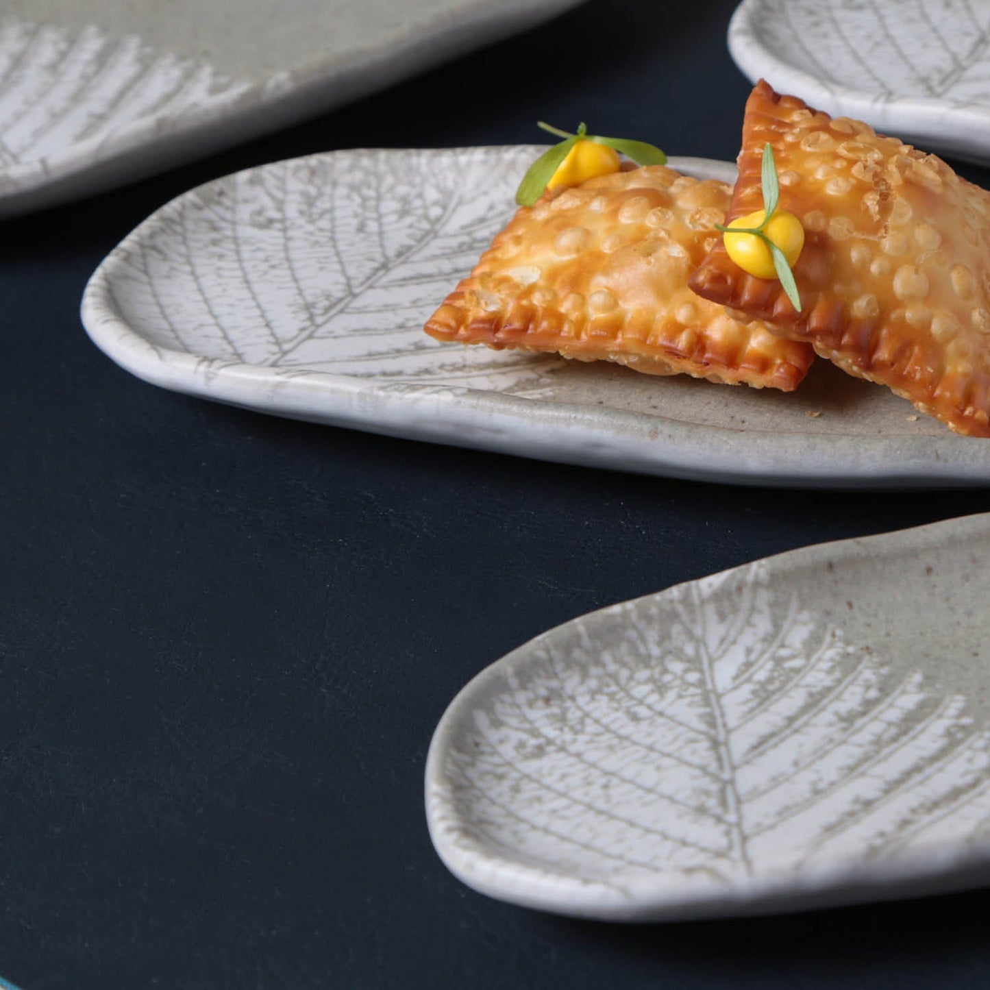 Shallow Organic Oval Platter Mini Set of 4