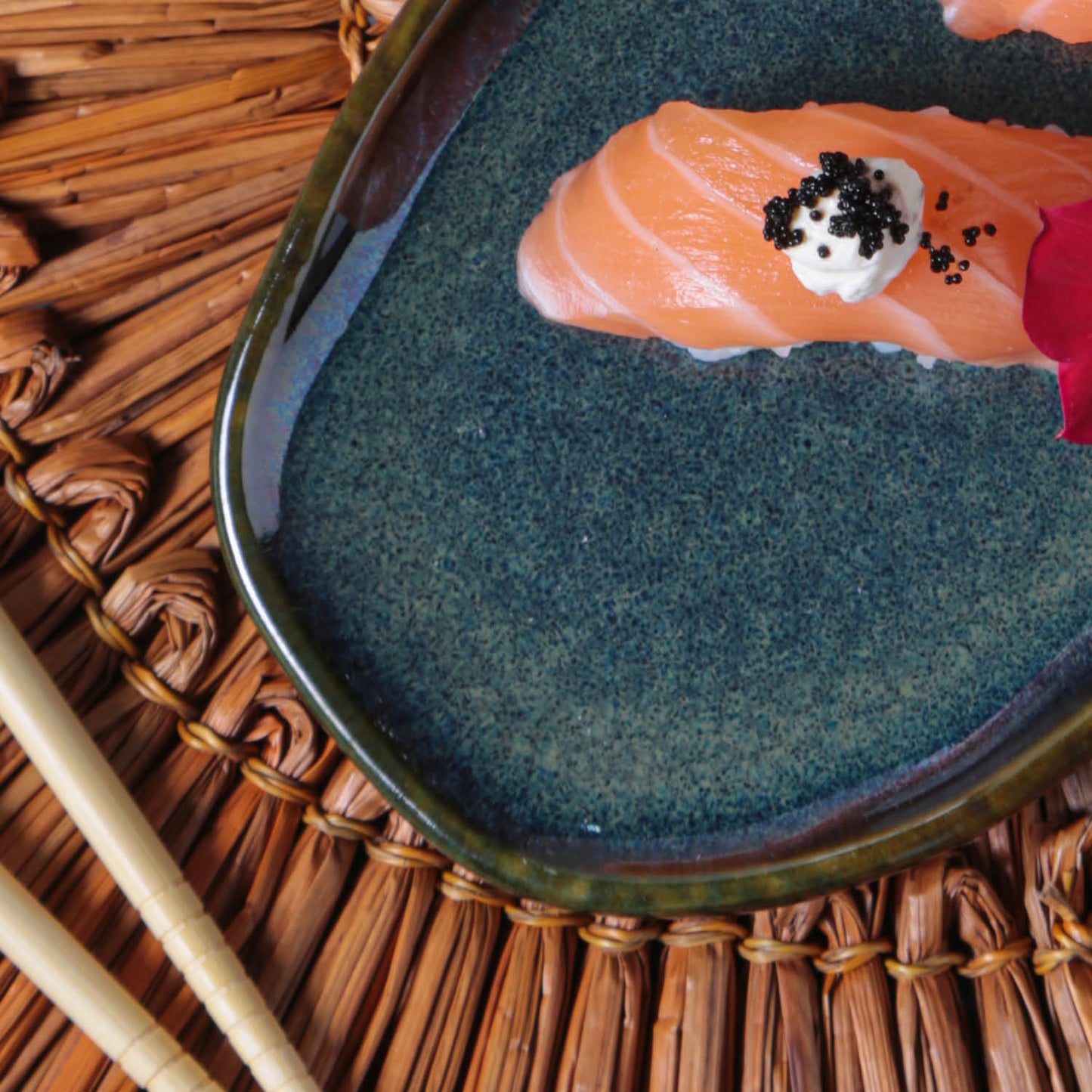 Shallow Organic Oval Platter Small Set of 4