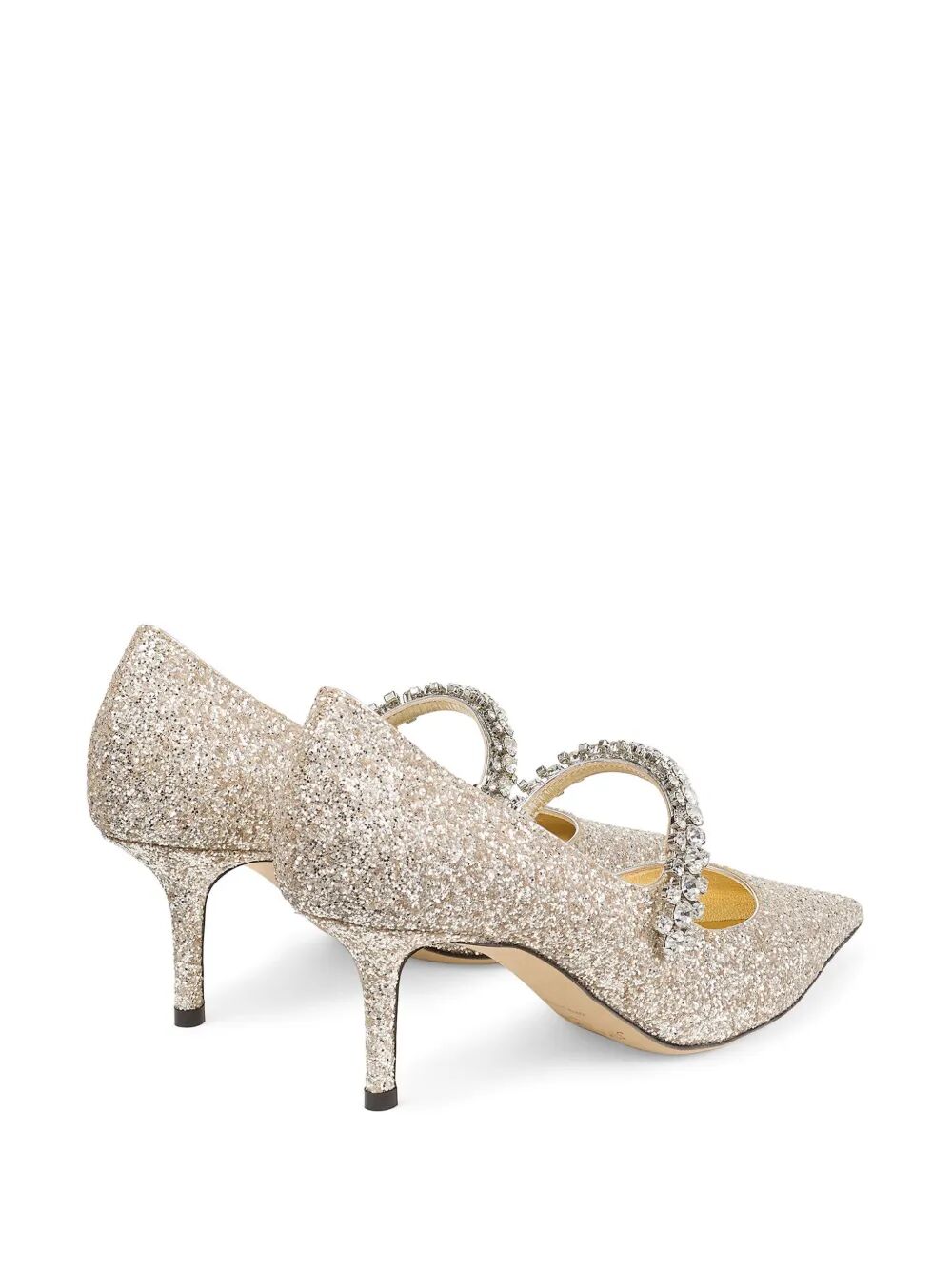 Jimmy Choo Women Crystal Embellished Bing 65 Pumps In Glitter Fabric