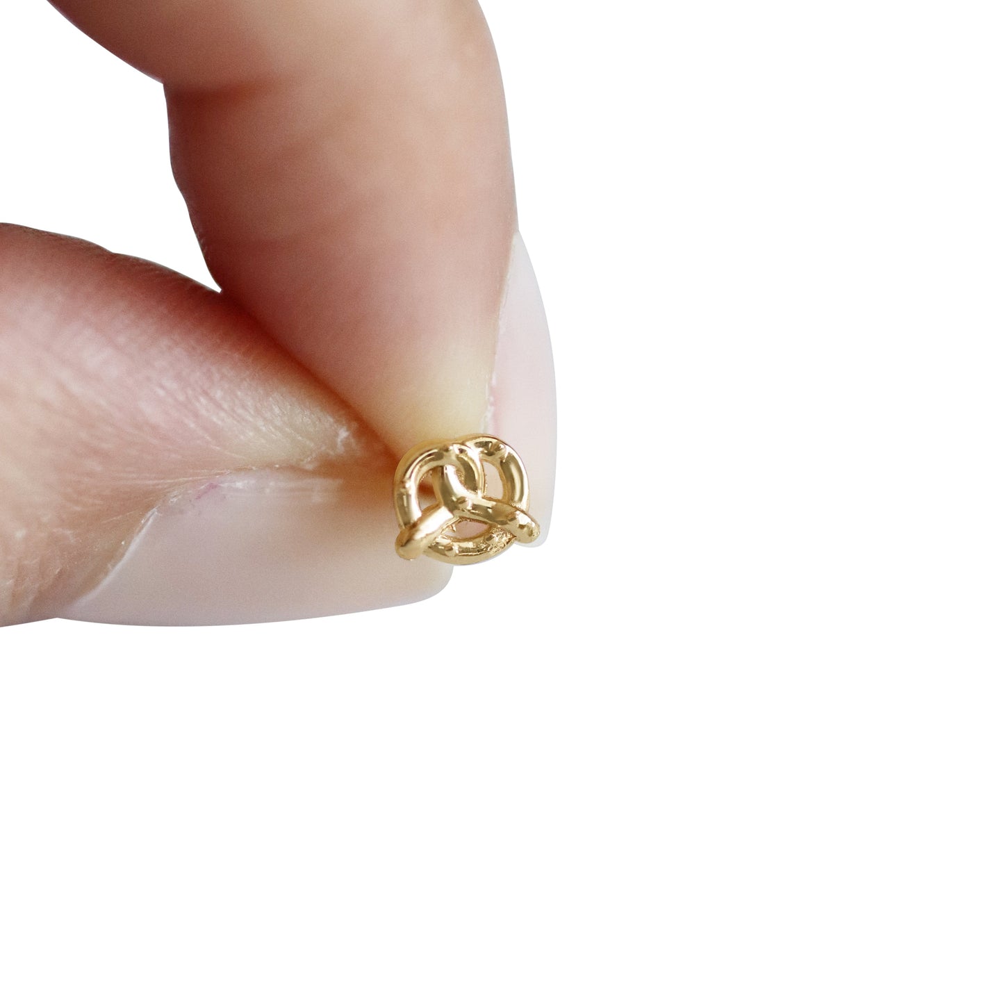 14K Yellow Gold Pretzel Stud
