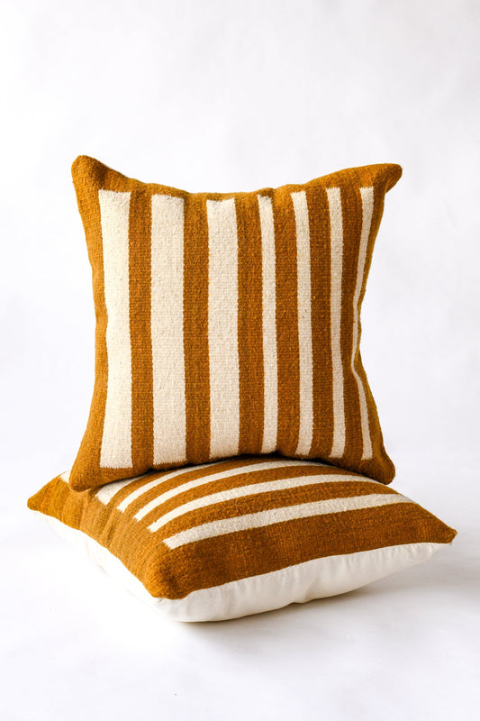 LOOM Imports Wool Gradient Stripe Pillow