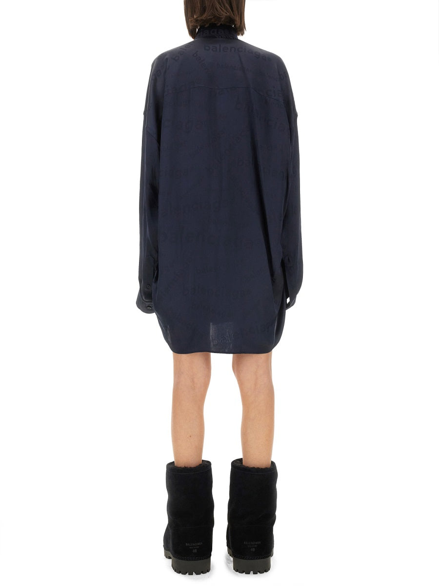 Balenciaga Women All Over Logo Shirt