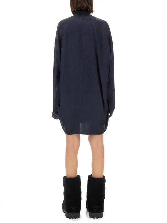 Balenciaga Women All Over Logo Shirt