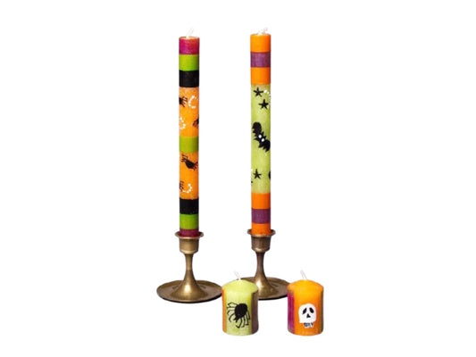Halloween Painted Candles