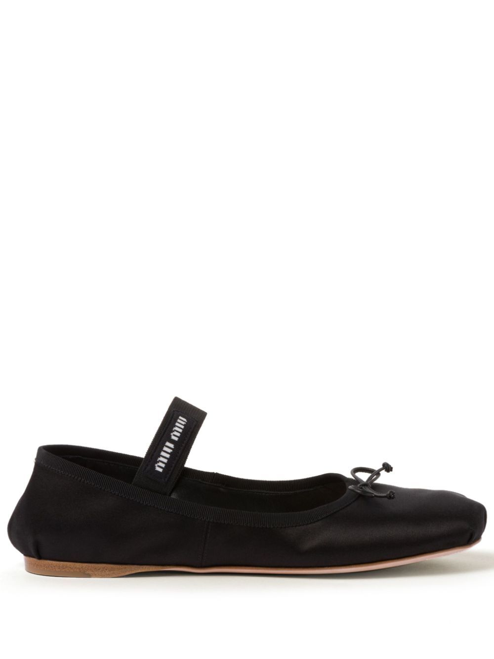 Miu Miu Women Satin Ballerinas With Elastic Band