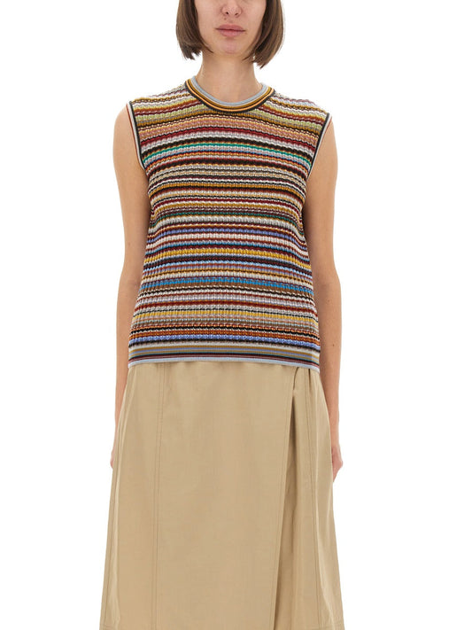 Paul Smith Women "Signature Stripe" Knit Vest