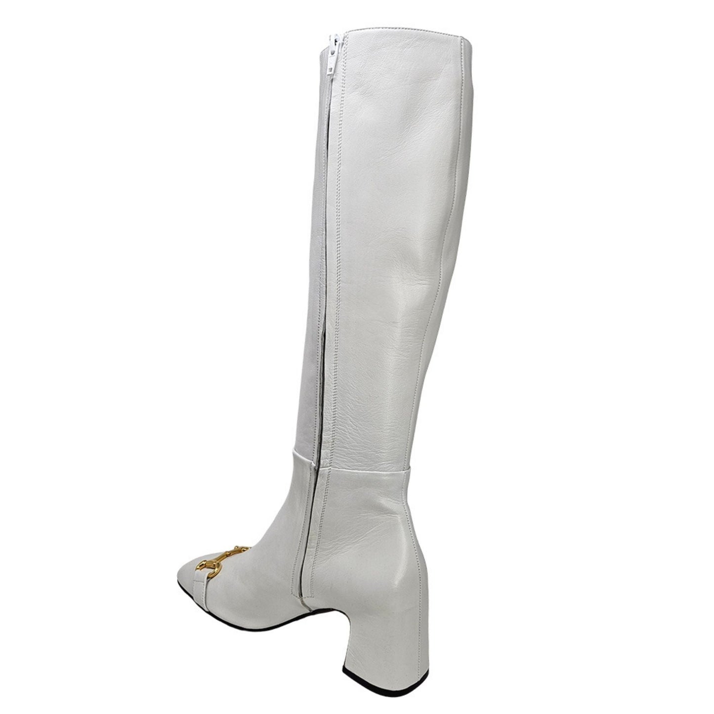 White Tall Lock Boot