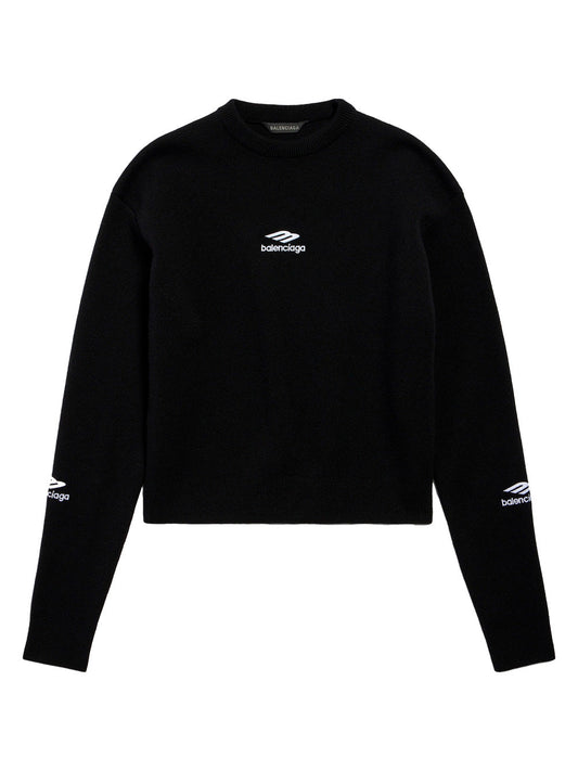 Balenciaga Women Wool Knitted Ski Crewneck