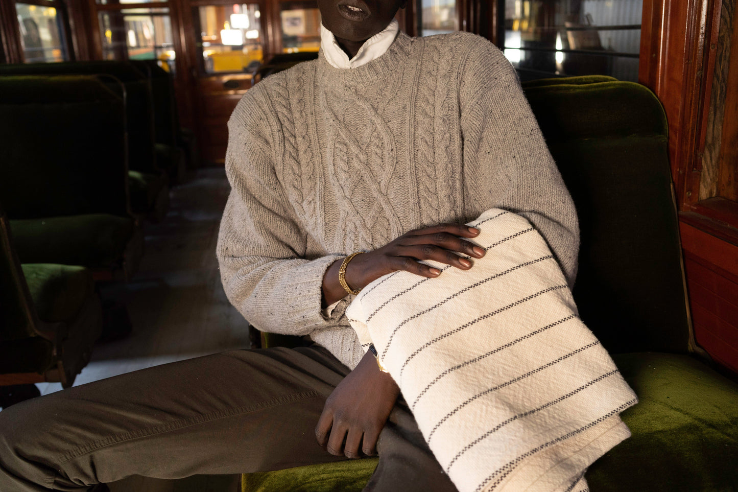 Cotton Pinstripe Throws