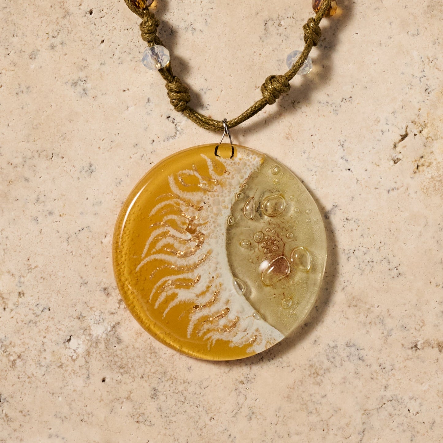 Verano Sunrise Glass Pendant Necklace