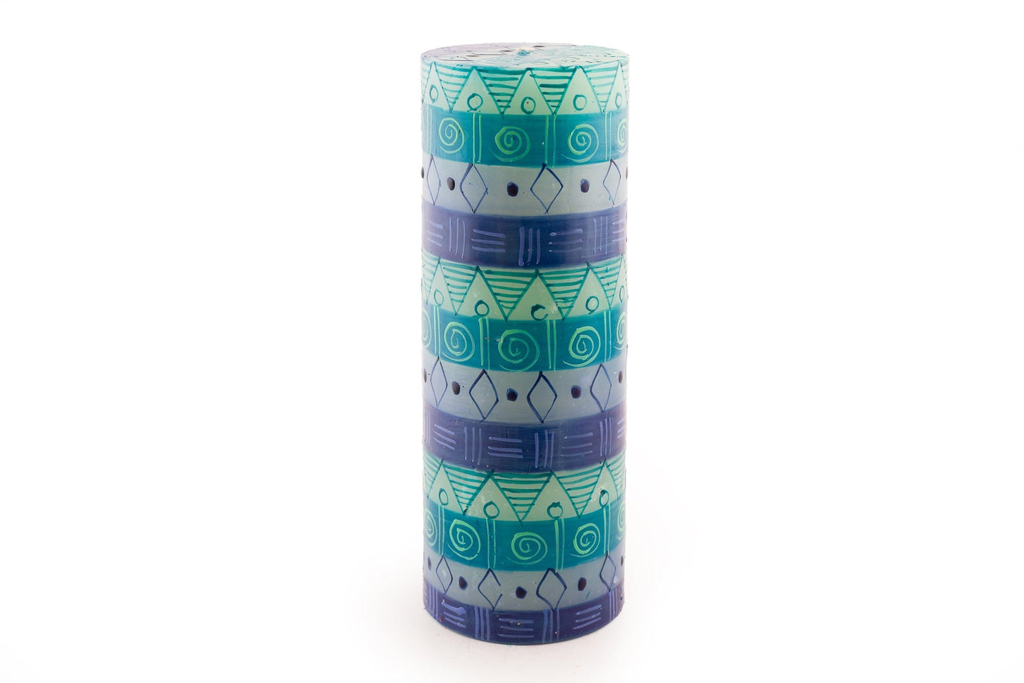 Blue & Green Painted Candles