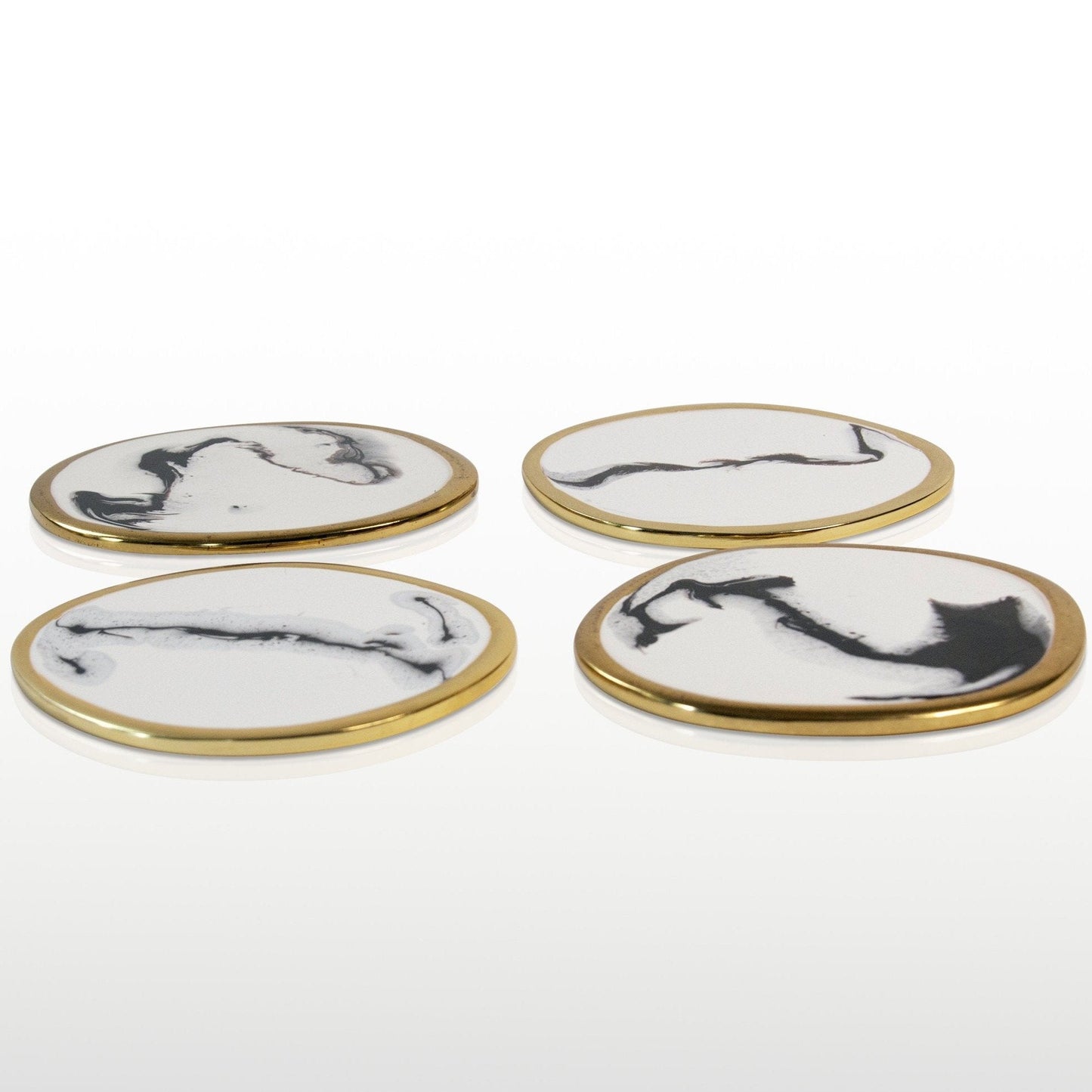 Bianco Nero Coaster Set/4