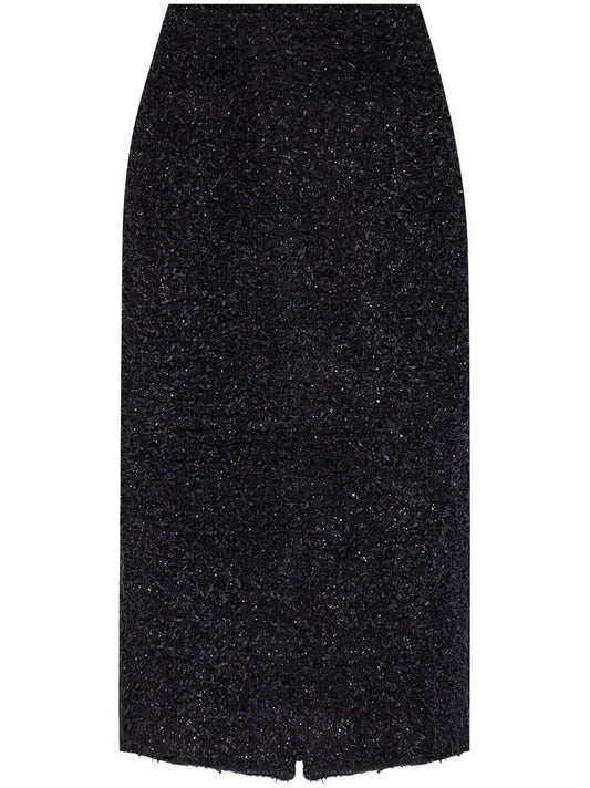 Balenciaga Women Tweed Midi Skirt
