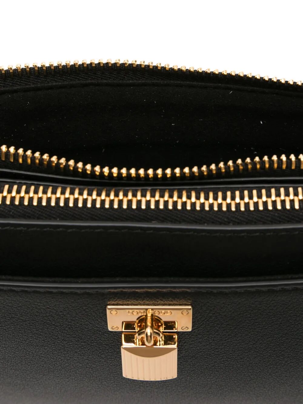 Tom Ford Women Natural Grain Leather Padlock Mini Bag On Strap