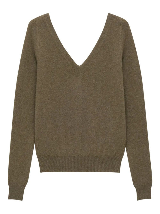 Saint Laurent Women V-Neck Cashmere Sweater