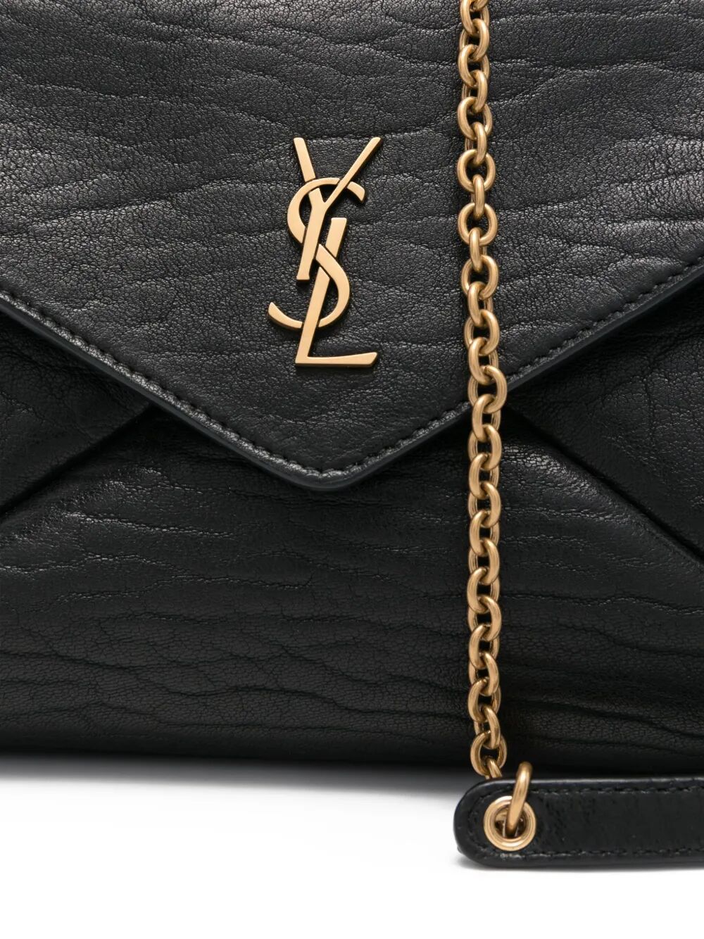 Saint Laurent Women Cassandre Chain Pouch In Lambskin