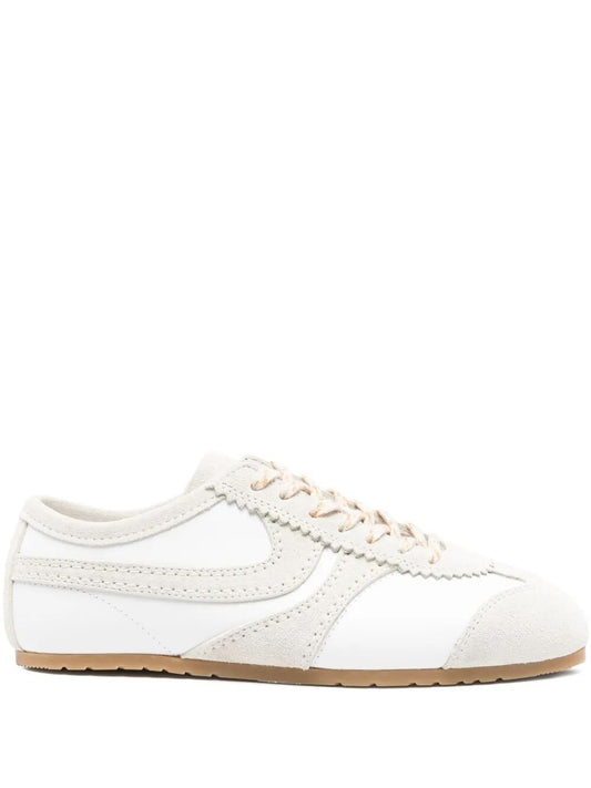 Dries Van Noten Women Leather Sneakers With Suede Inserts