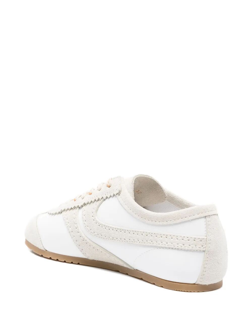 Dries Van Noten Women Leather Sneakers With Suede Inserts