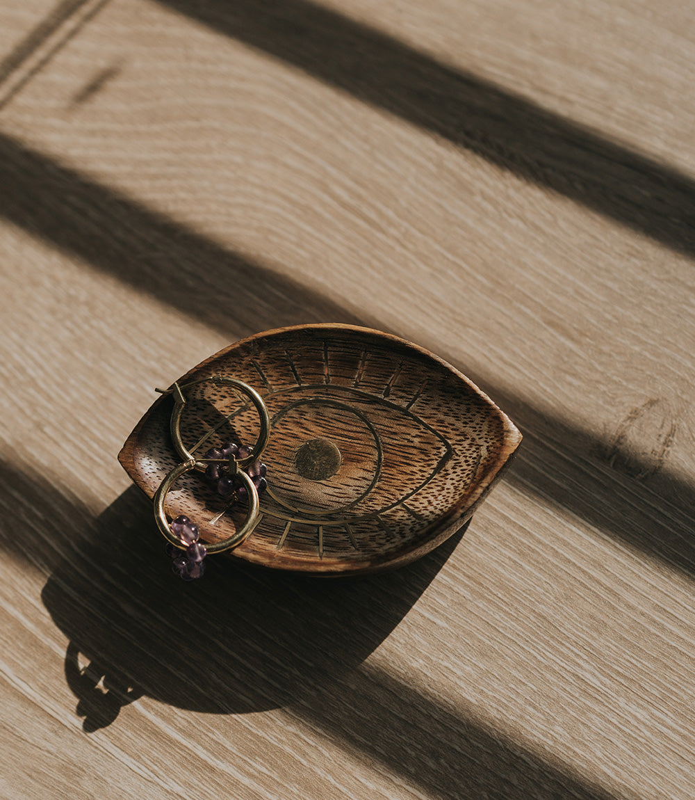 Drishti Evil Eye Trinket Dish - Brass inlay