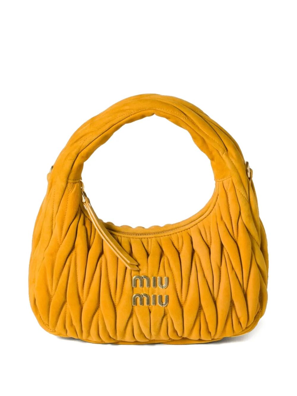 Miu Miu Women Small Wander Matelassé Suede Bag