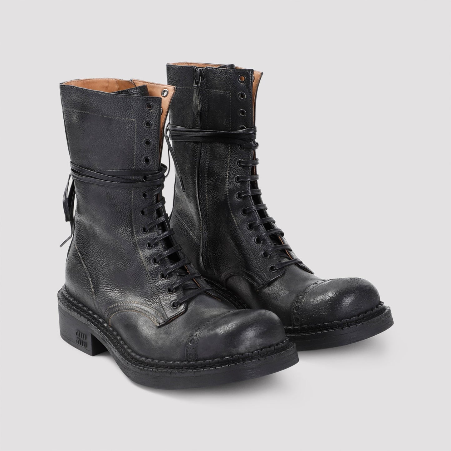 Miu Miu Laced Ankle Boots Women