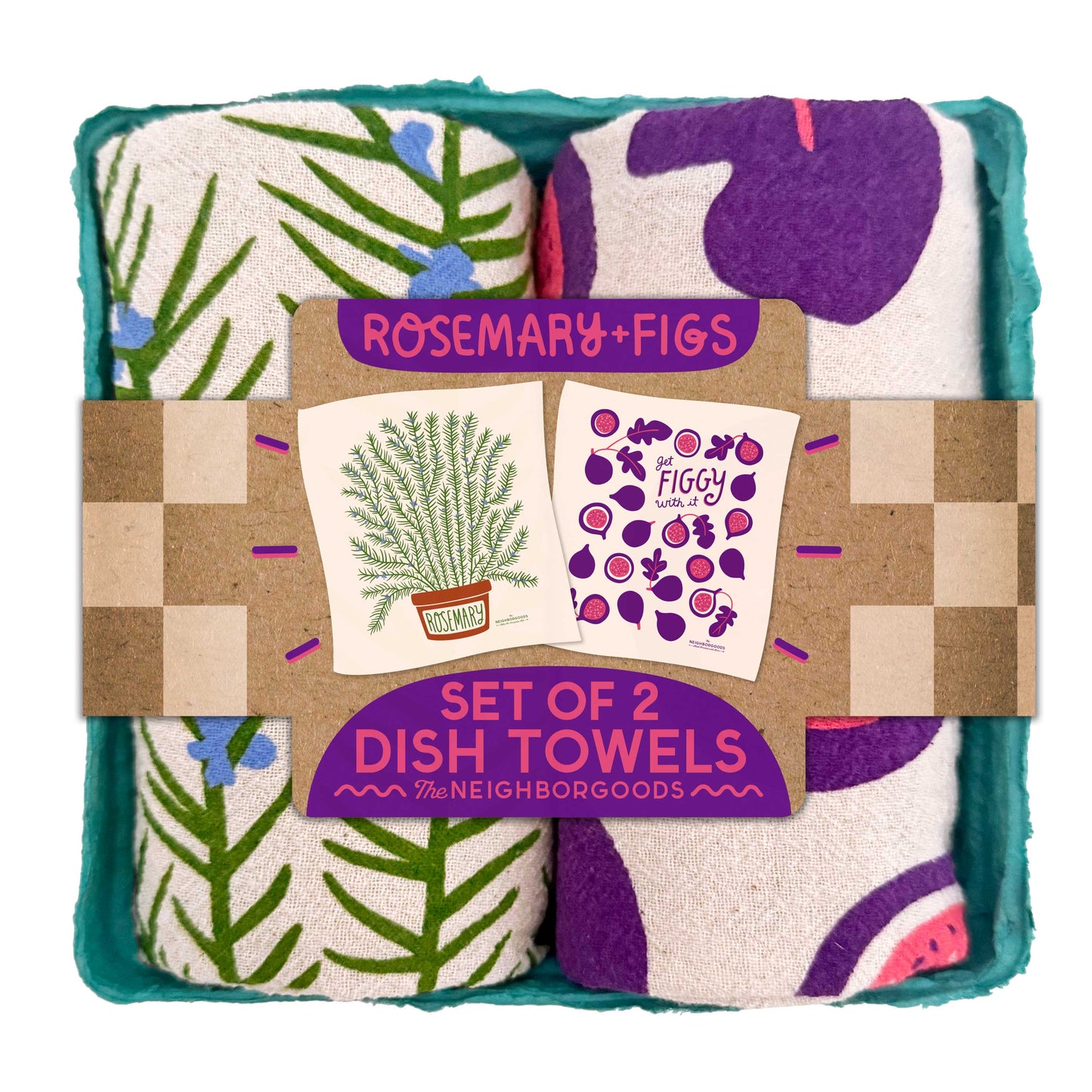 Rosemary + Figs - Dish Towel Set of 2
