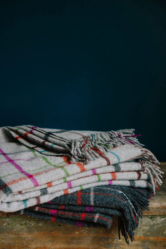 SALE Fog Plaid Multi Throw