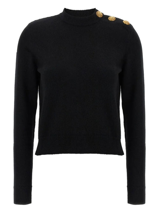 Balmain Women Cashmere Blend Buttoned Sweater