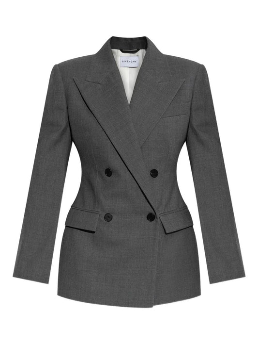 Givenchy Women Double-Breasted Wool Structured Jacket