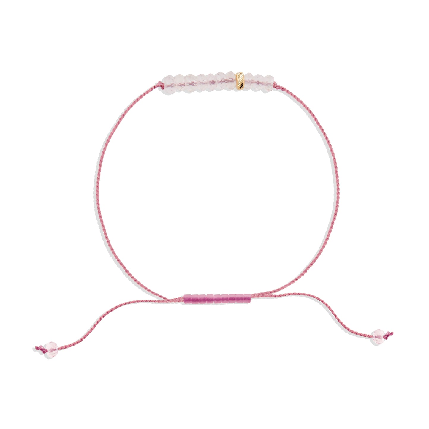 The Energy Project Bracelet – Love With Rose Quartz & Solid 14K Gold Bead