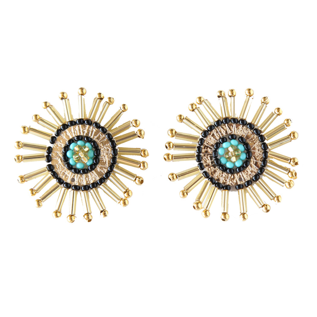 Burst Earring Black