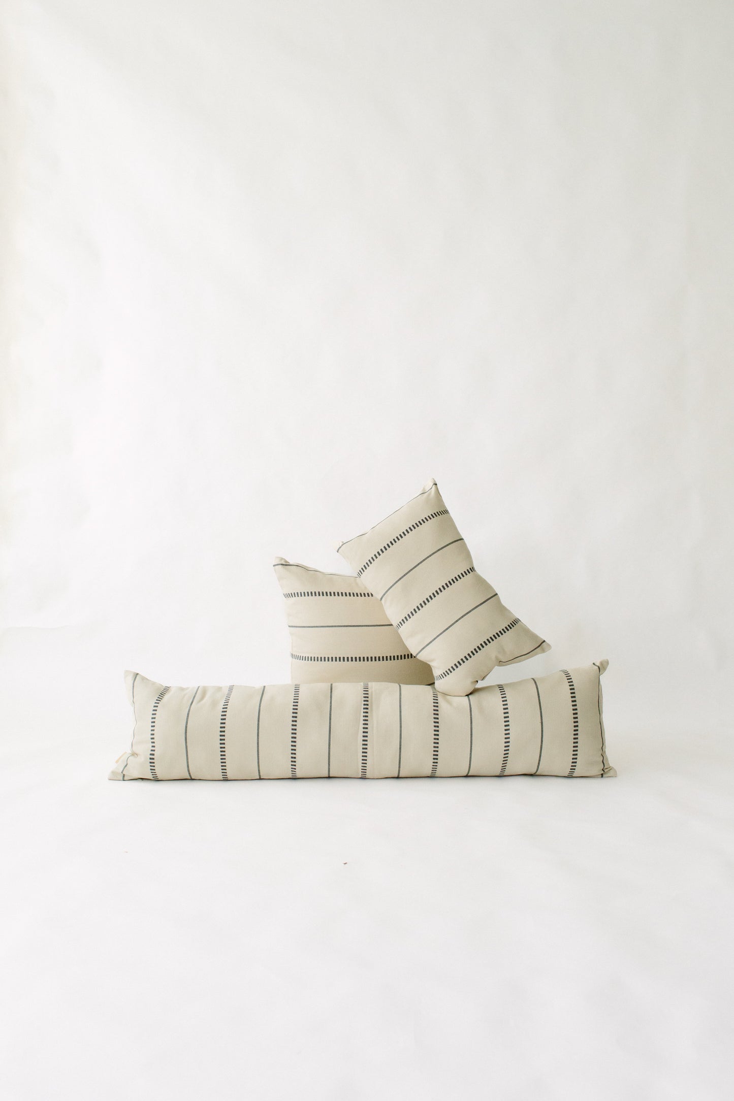 LOOM Imports Cream & Gray Brocade XL Lumbar Pillow cover