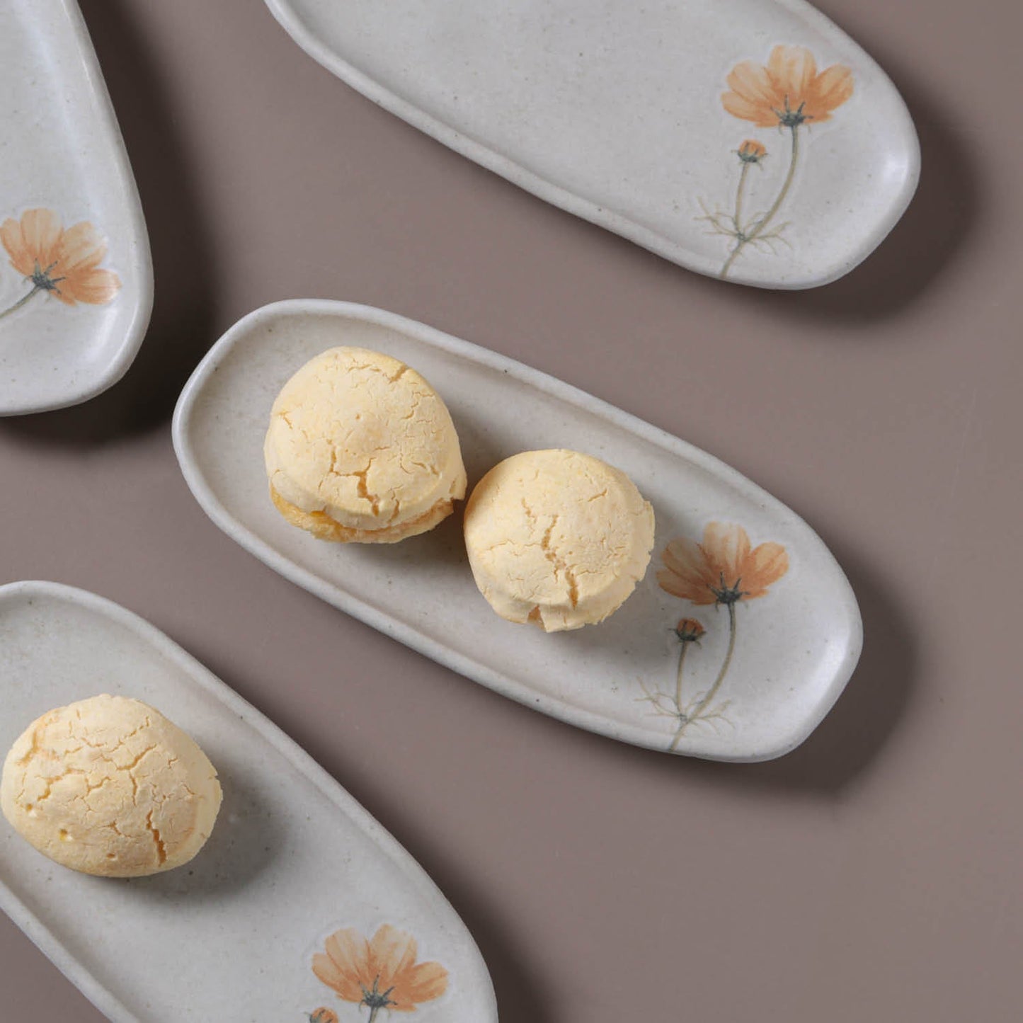 Shallow Organic Oval Platter Mini Set of 4