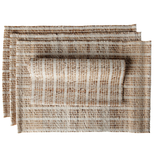 GOURMET Placemats. Set of 4. Banana Stem Fiber - Handwoven - Fair Trade - Artisan Made