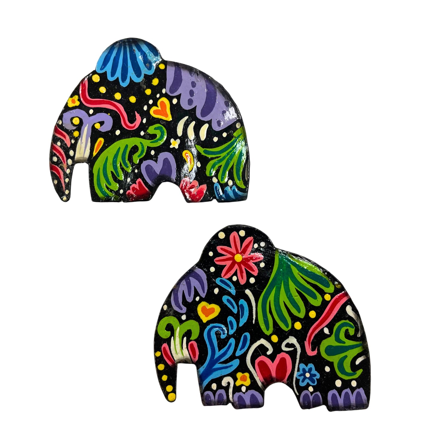 Vivid Small Elephants (Set of 2)
