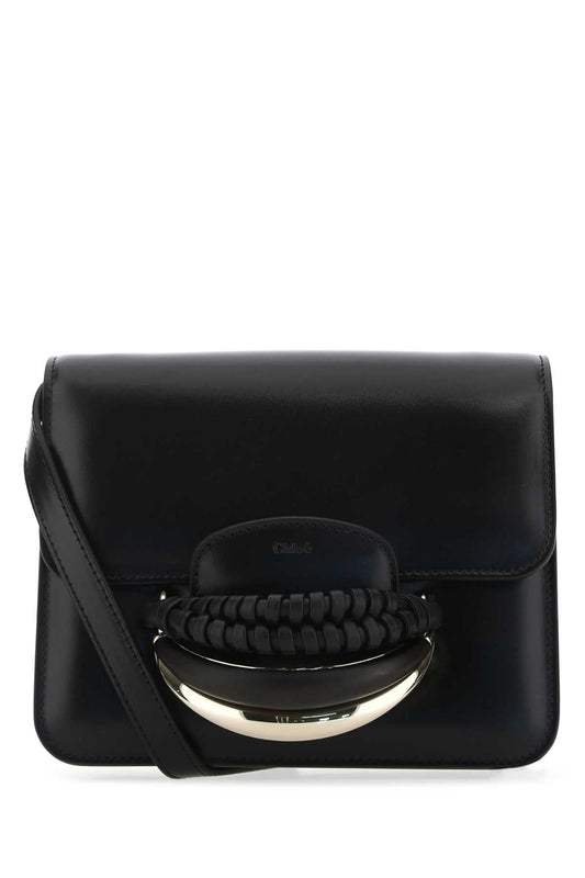Chloe Women Black Leather Kattie Clutch