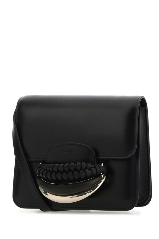 Chloe Women Black Leather Kattie Clutch