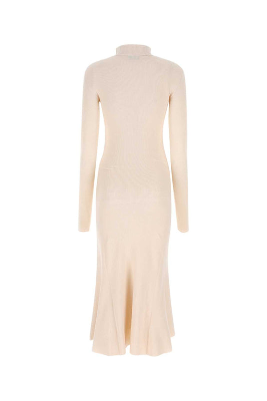 Balenciaga Women Sand Silk Blend Dress