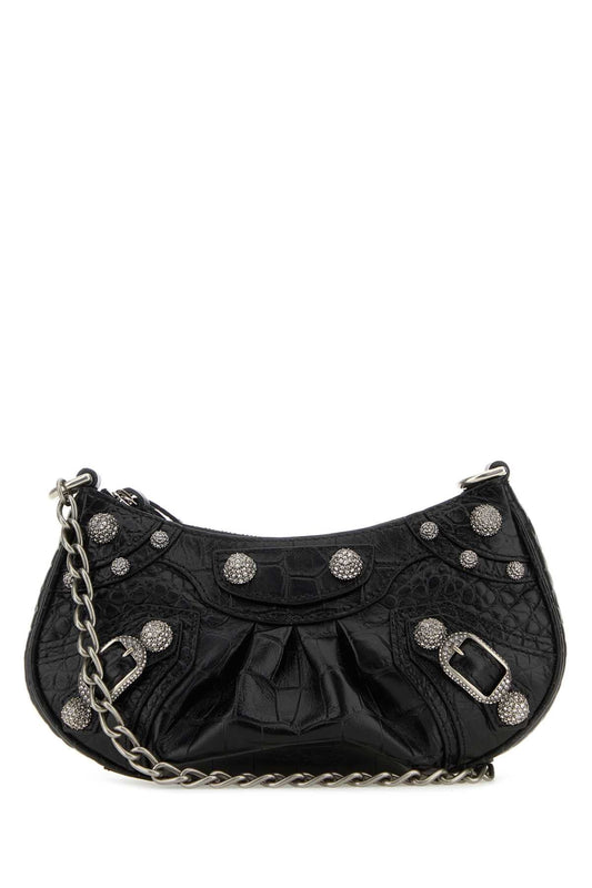 Balenciaga Women Black Leather Le Cagole Mini Handbag