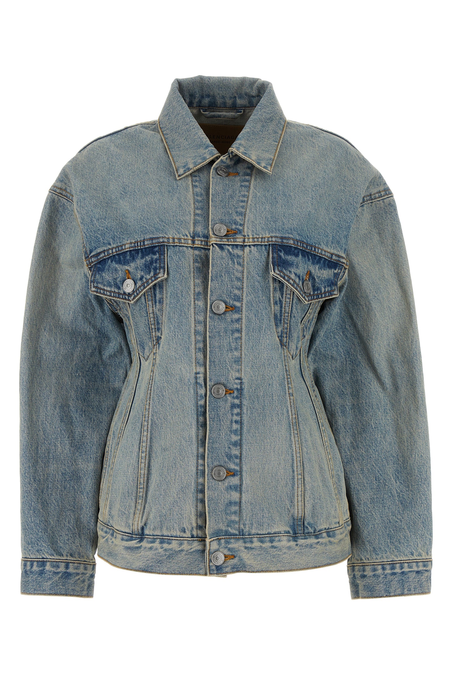Balenciaga Women Light Blue Denim Hourglass Jacket