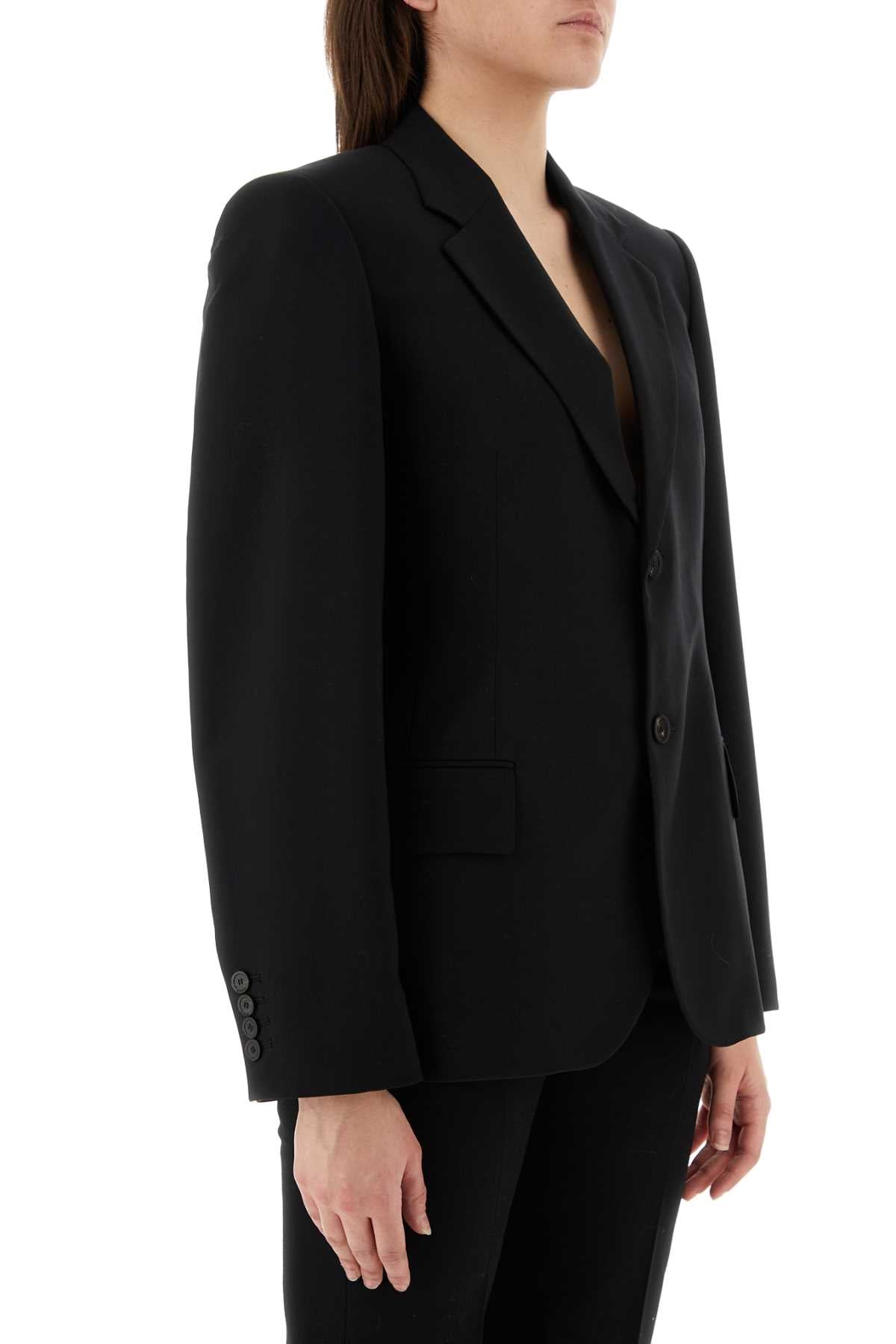 Balenciaga Women Black Wool Blazer