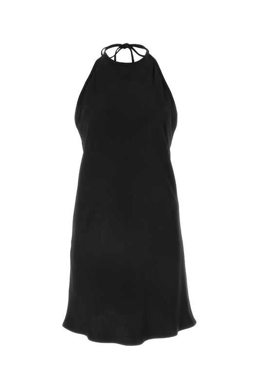 Miu Miu Women Black Satin Dress