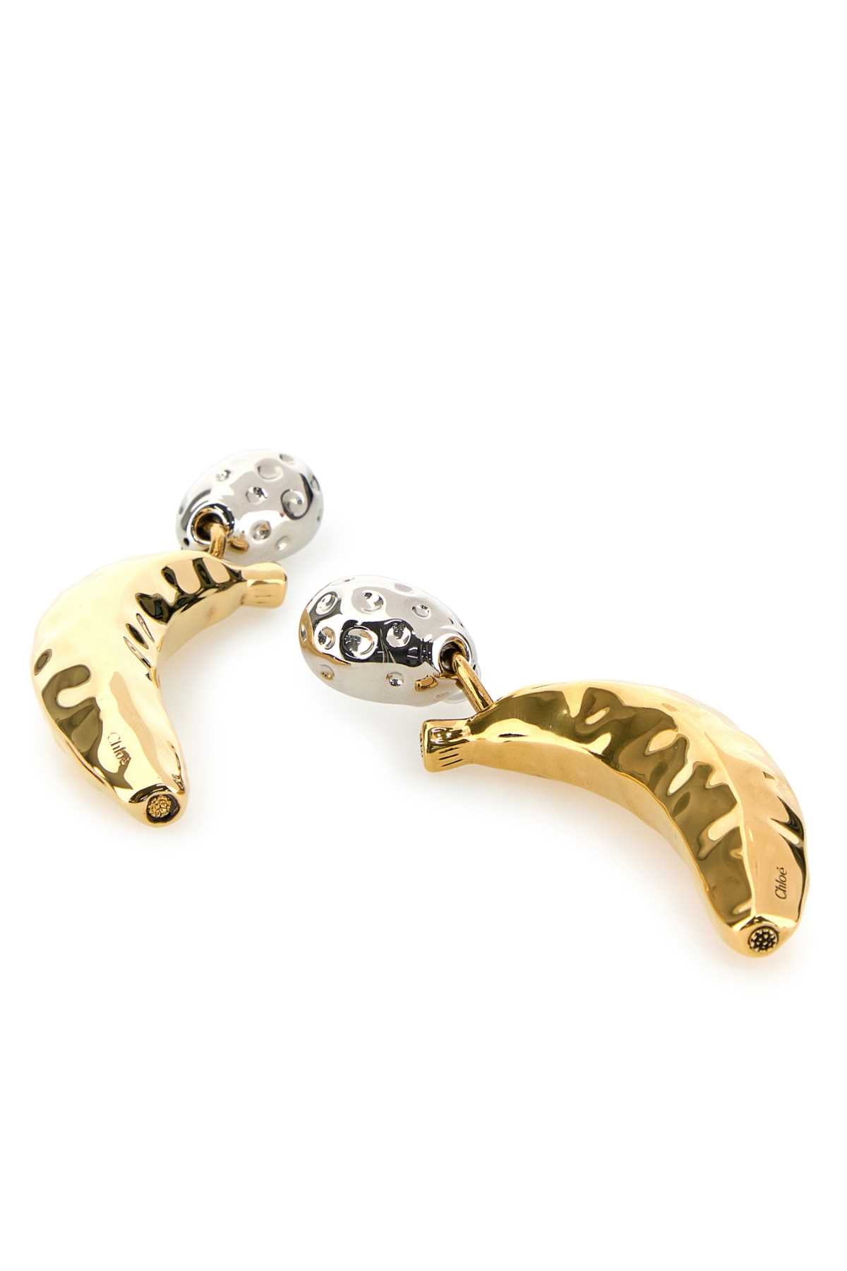 Chloe Women Two-Tone Metal Chloe Bananas Earrings