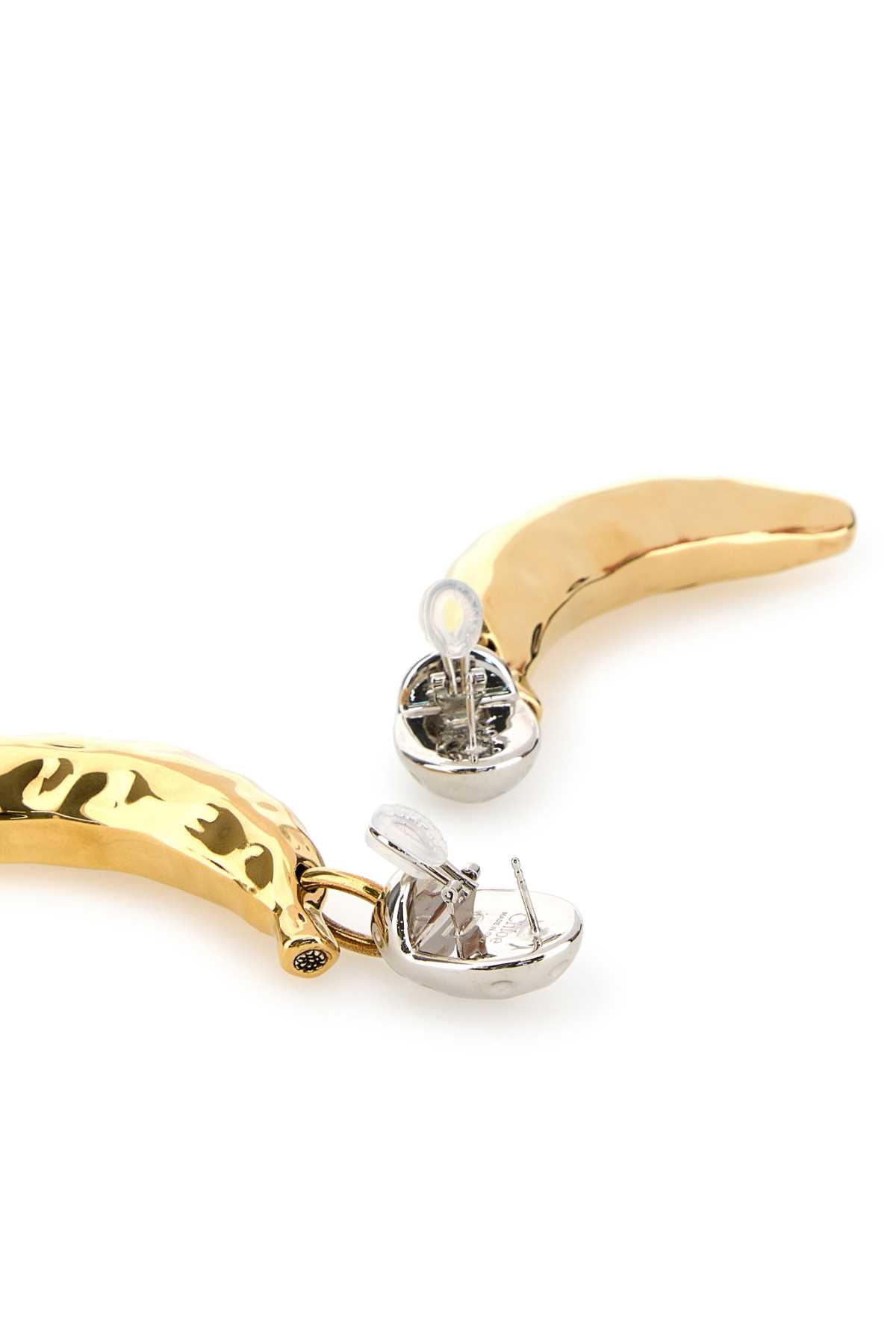 Chloe Women Two-Tone Metal Chloe Bananas Earrings