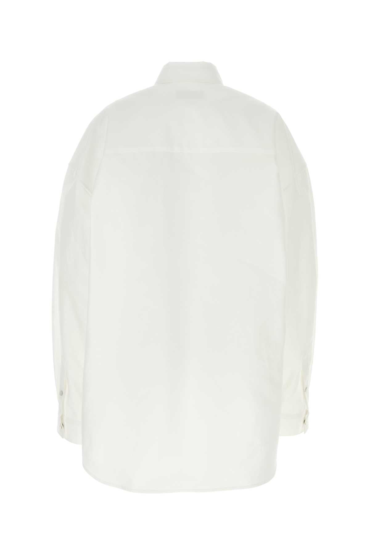 Balenciaga Women White Poplin Oversize Shirt