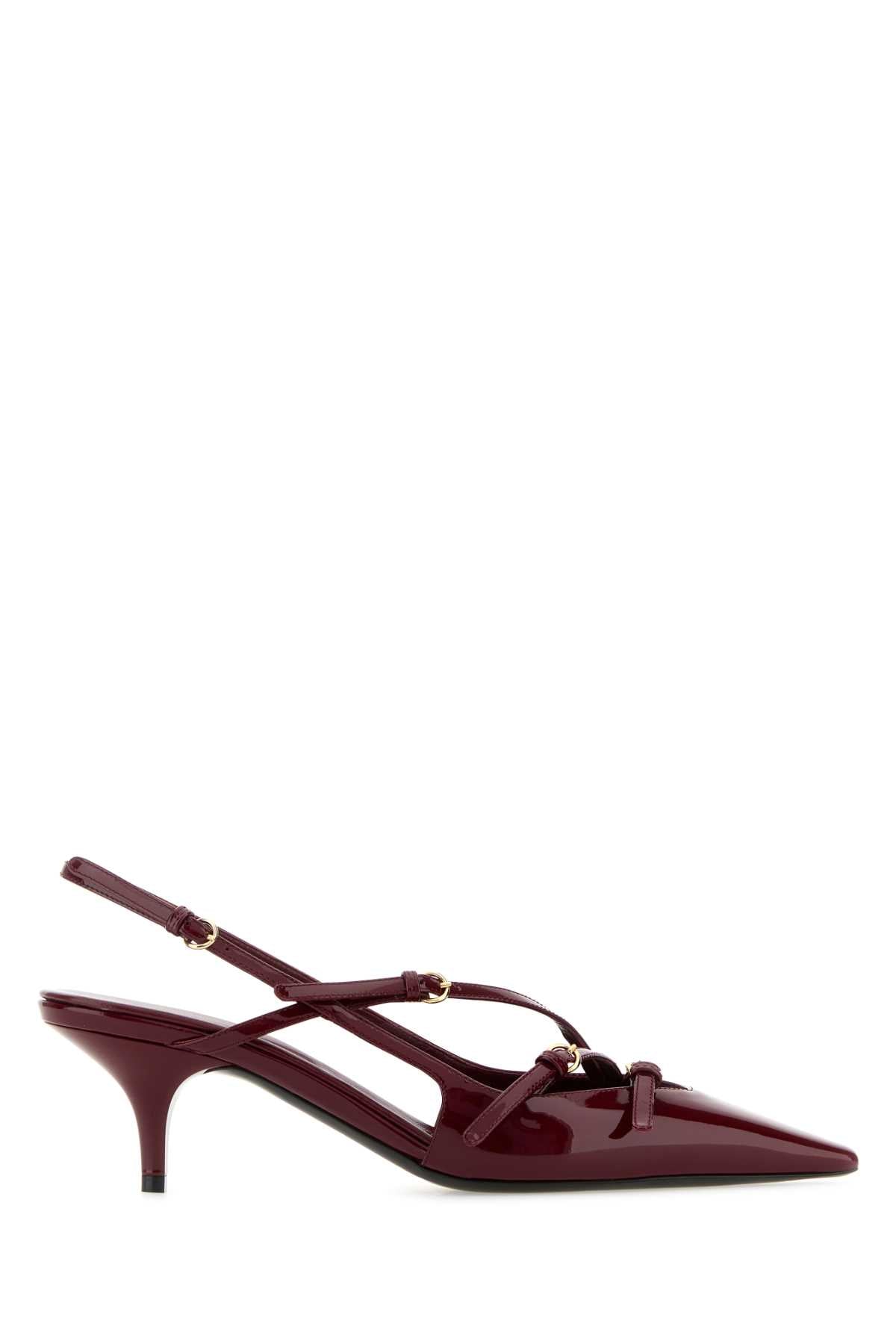 Miu Miu Women Tyrian Purple Leather Pumps